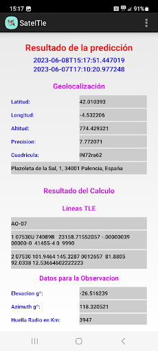 TLE2 SGP4 SDP4 Screen 3
