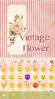screenshot of Vintage Flower Keyboard Theme