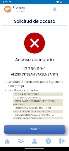 Android application Pronexo Bioseguridad screenshort