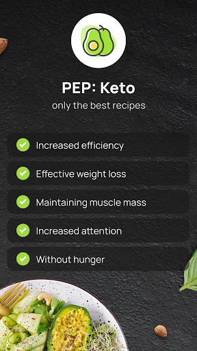 Android application PEP: Keto - Diet tracker screenshort