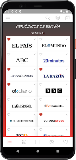 Android application Periódicos Españoles screenshort