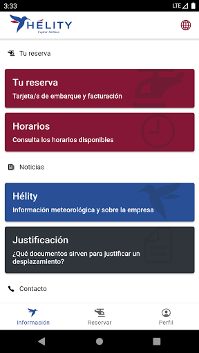 Android application Hélity - Copter Airlines screenshort