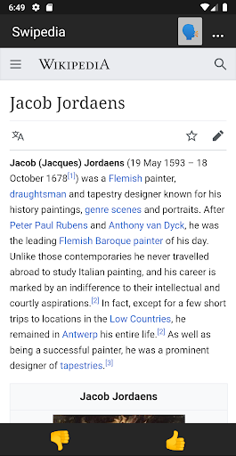 Swipedia Screen 2