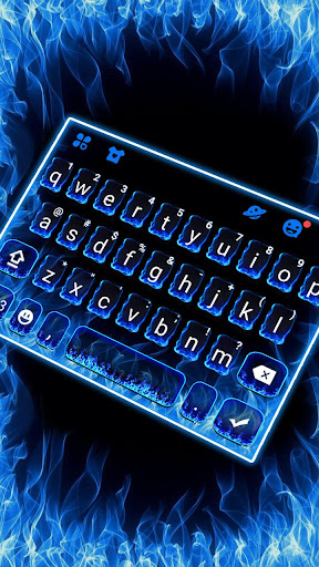 Android application Fire Blue Neon Theme screenshort