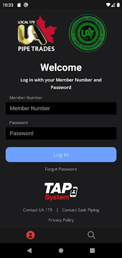 Android application UA Local 179 screenshort