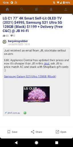 OzBargain PLUS Screenshot 2 - AppWisp.com