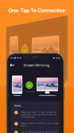Screen mirroring: Cast to TV Screen 2