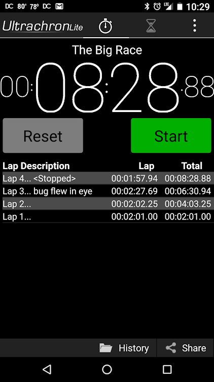 Ultrachron Stopwatch Lite - New - (Android)