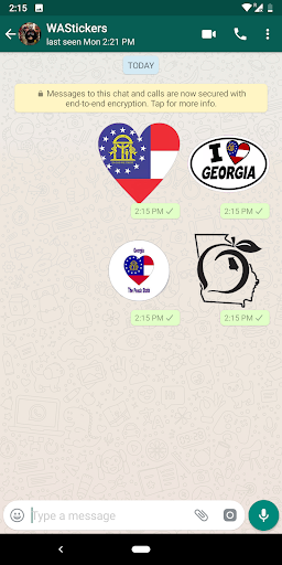Georgia stickers for WhatsApp Screen 3