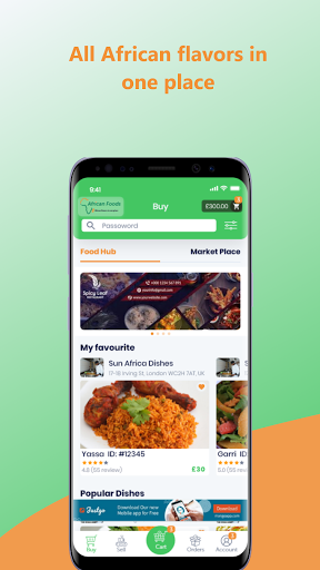 Android application Afrigrub screenshort