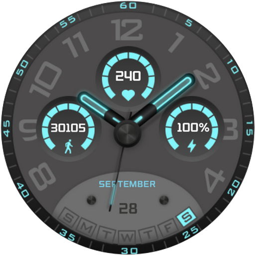 Fluorescent Blue- for wear os Download on Windows