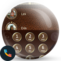 Leather Brown Phone Dial Theme