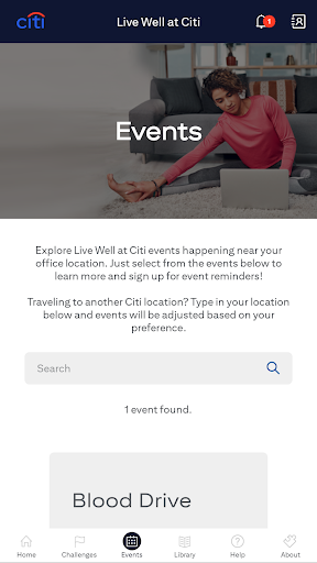 Screenshot of Live Well at Citi
