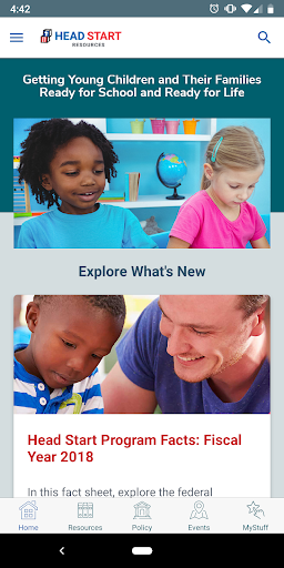 Android application Head Start Resources screenshort
