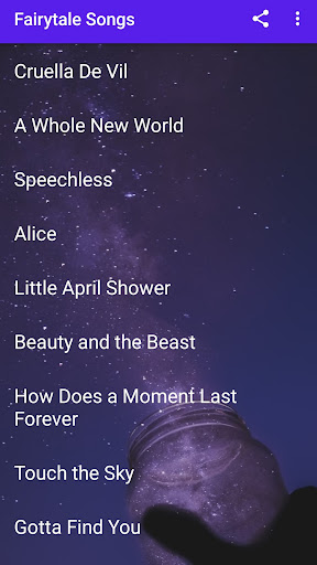 Android application Fairytale Songs screenshort
