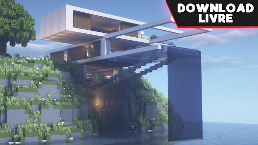 Modern House on the Mountain  Casa Moderna na Montanha Minecraft Map
