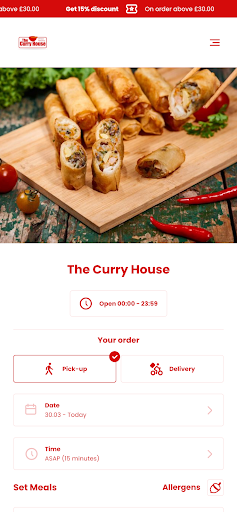 Android application The Curry House East Kilbride screenshort