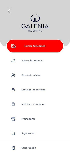 Android application Galenia Doctores screenshort