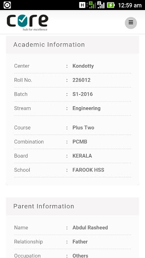 core pages Screen 3