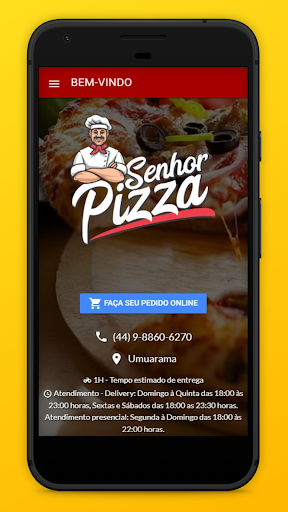 Android application Senhor Pizza screenshort