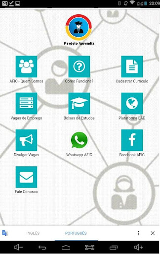 Android application Projeto Aprendiz screenshort