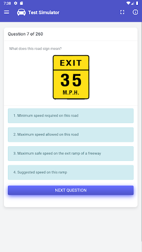 Android application Kentucky DMV Permit Test screenshort