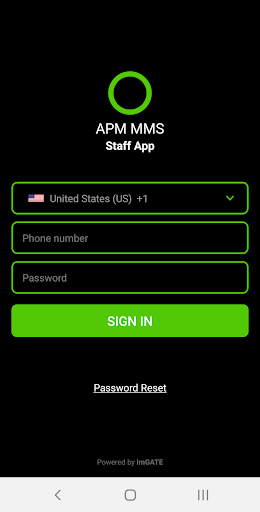 APM MMS Mobile Staff Screen 2