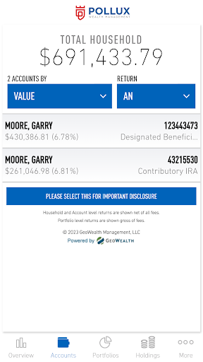 Pollux Wealth Mobile Screen 2