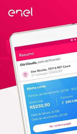 Android application Enel Ceará screenshort