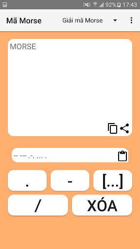 Công cụ tạo và dịch Morse Screen 2