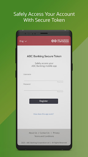 Android application ABC Banking Secure Token screenshort