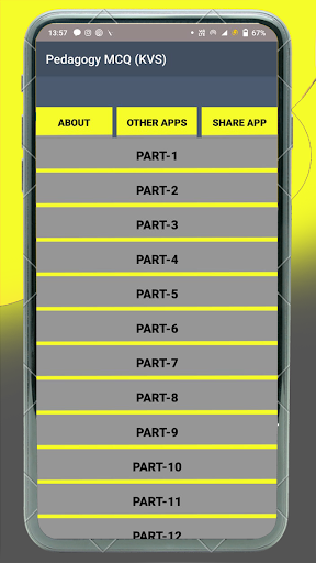 Android application Pedagogy MCQ (KVS) screenshort