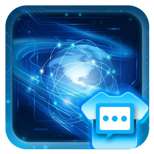 Blue technology skin logo