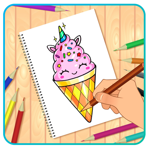 COMO DIBUJAR HELADO KAWAII PASO A PASO - Dibujos kawaii faciles - How to  draw a ICE CREAM 