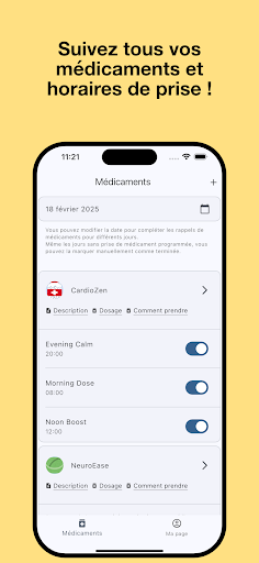 Aperçu de l'application