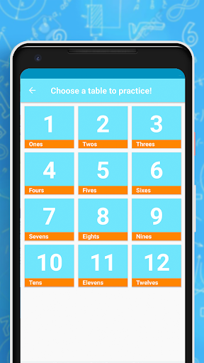 Android application Multiplication Table - Simulat screenshort