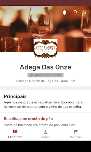 Android application Adega Das Onze screenshort