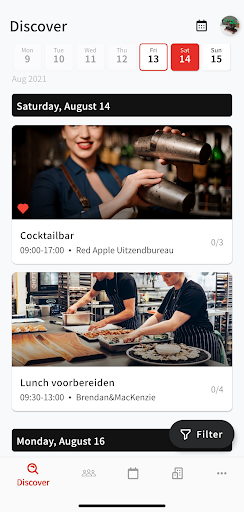 Android application WORQUE screenshort