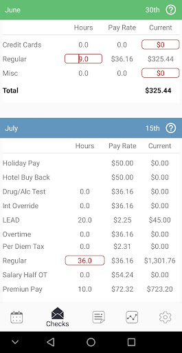 Android application Paytrack screenshort