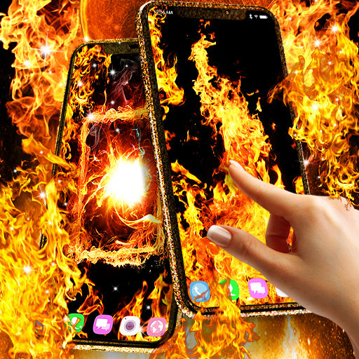 Fire flames live wallpaper logo
