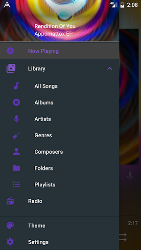 Transparent Deep Purple Theme