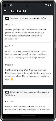 ZapDiretoBR - Sem salvar, Link Screen 3