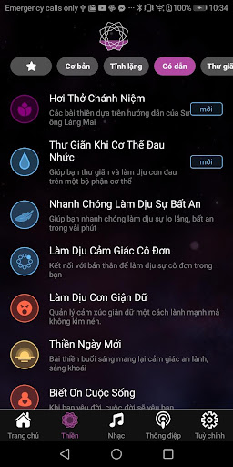 Android application Thiền Đương Đại screenshort