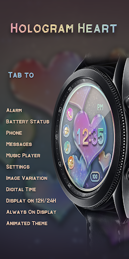 Hologram Heart_Watchface Screen 2