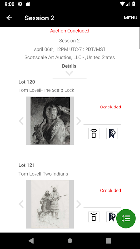 Scottsdale Art Auctions Screen 2