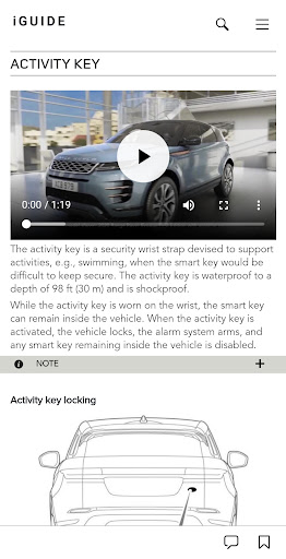 Screenshot of Land Rover iGuide