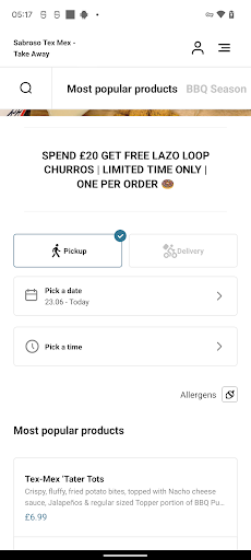 Sabroso Tex Mex - Take Away Screen 3