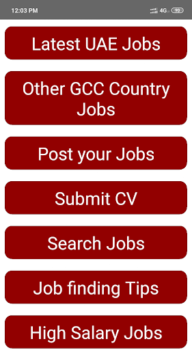 Android application Dubai UAE Jobs screenshort