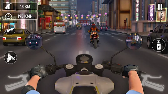 Motorcycle Traffic Racing Game