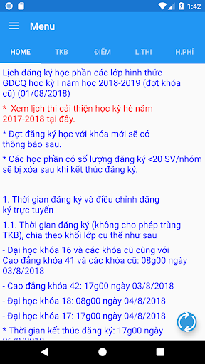 Thoi khoa bieu AGU Screen 2